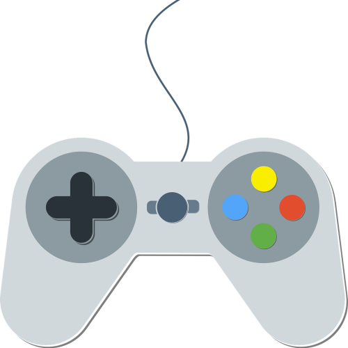 controller, video game, flat